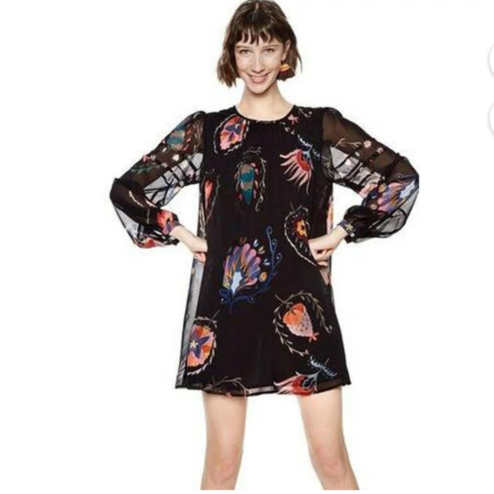 Desigual Women's Jane Dress, Black, 38- US small EUC